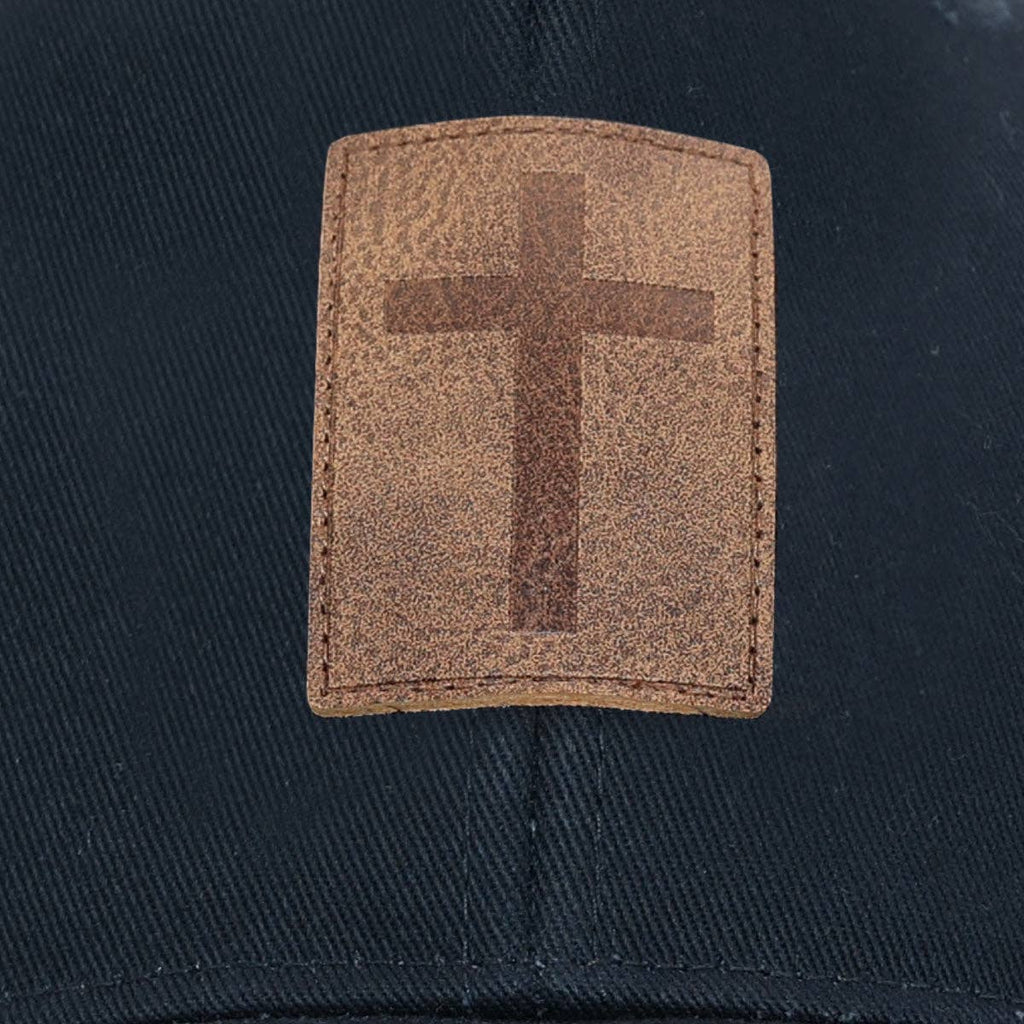 Mens Cap Leather Cross