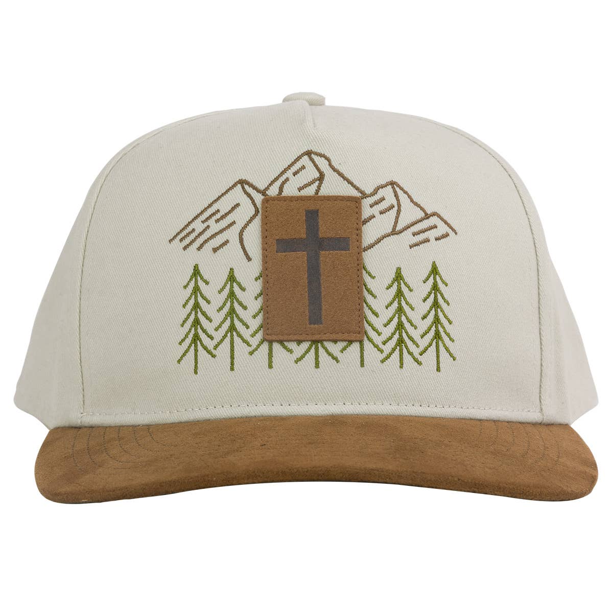 Mens Cap Faux Suede Cross Patch