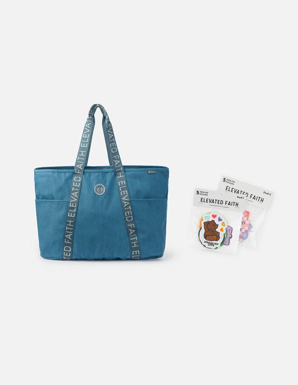 The Large Everyday Denim Tote Patch Kit