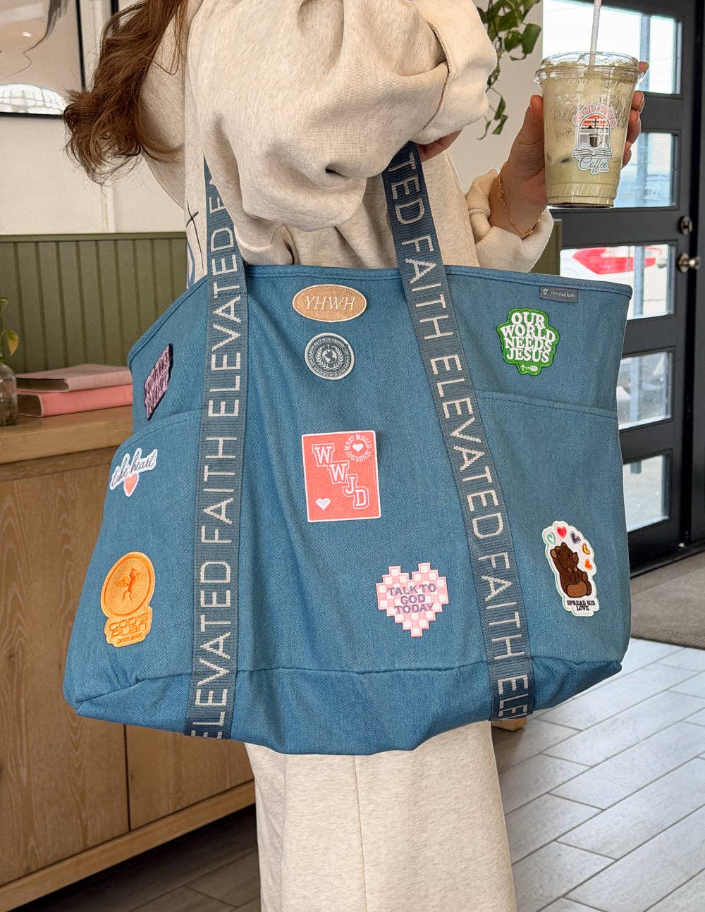 The Large Everyday Denim Tote Patch Kit