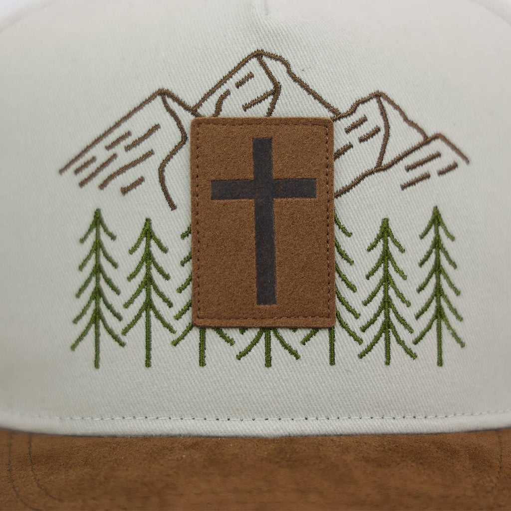 Mens Cap Faux Suede Cross Patch