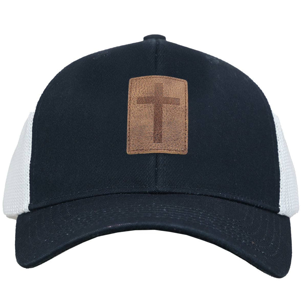 Mens Cap Leather Cross