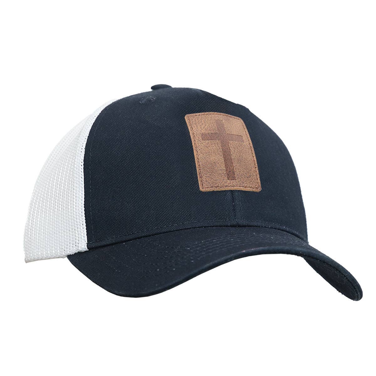 Mens Cap Leather Cross